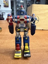 Popy 1980's Robot figure Die Cast Metal 6 inch