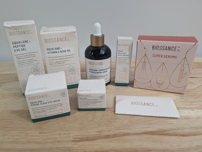 NEW Biossance Lot - Squalane Marine Algae Eye Cream, Serums, Eye Gel & Rose Oil