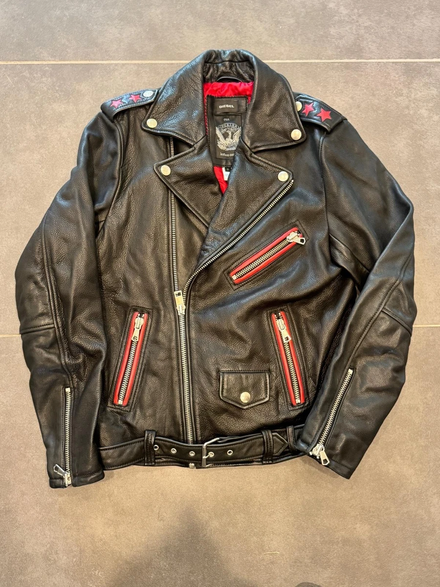 Diesel Leather Outer Shell Red Coats, Jackets & Vests for Men for