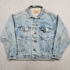 Vintage Levis Jacket Medium Blue Type 3 III Denim Trucker USA 90s 70507 0214