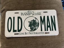 Rare “Gone But Not Forgotten” Old Man Of The Mountain New Hampshire Plate