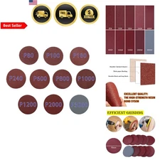 Sanding Discs 100 Pack 3 Inch Aluminum Oxide Grit for Wood Metal Finishing