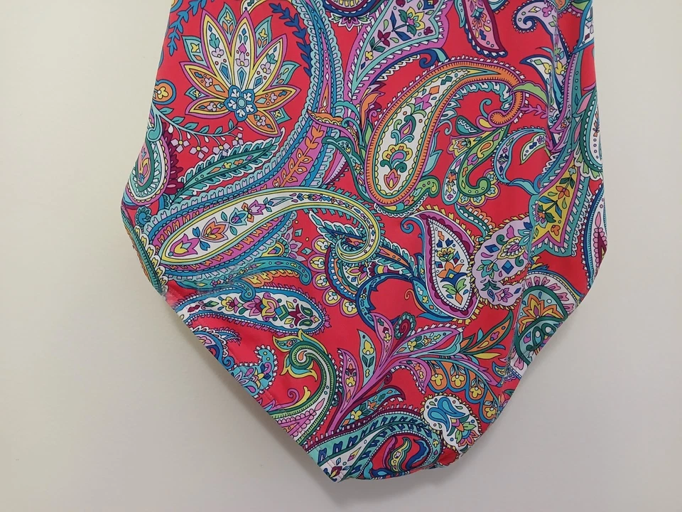 Maiô feminino Tommy Bahama lindo e colorido paisley peça única tamanho 16 - Imagem 3 de 4