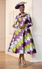 Size 22W Ashro Purple Formal Wedding Church Party Quanda Fit-&-Flare Dress