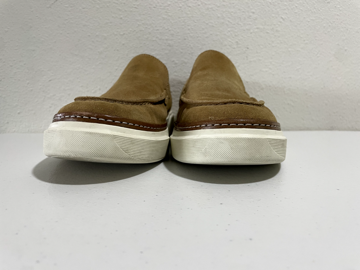 Allen Edmonds Burke Tan Brown Suede Leather Slip On Loafers 
