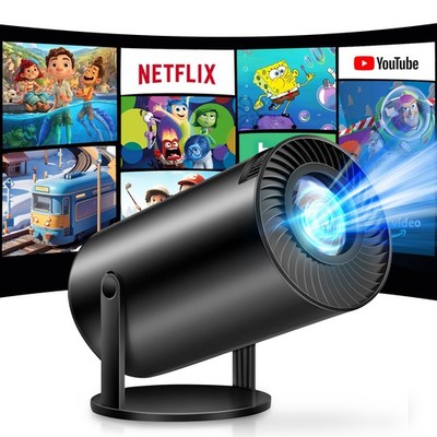 Android Beamer Projektor 4K UHD WiFi6 Bluetooth 5.0 Smart Heimkino Mini Tragbar