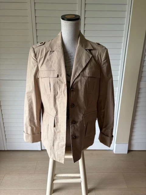Perry Ellis Safari Utilitarian Style Jacket w/ four flap pockets on the front M - Image 3 of 4