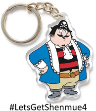 captain pugwash figure keyring keychain
