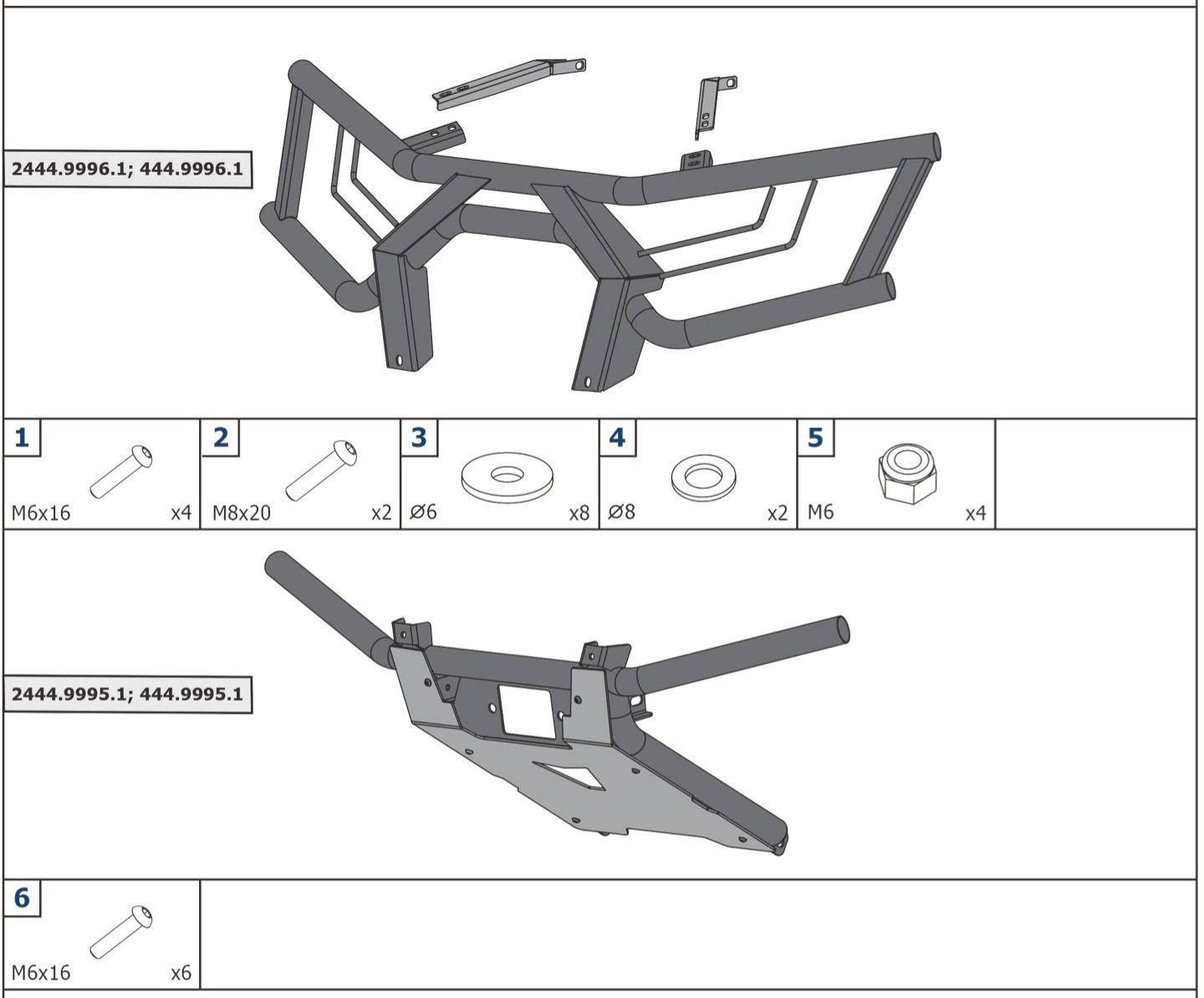 Juego de parachoques delantero Premium RIVAL (2 p) TGB Blade 600/1000 20-