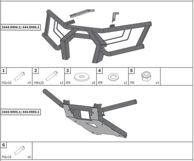 Premium RIVAL Vordere Stossstange Set Front Bumper (2 p) TGB Blade 600/1000 20-