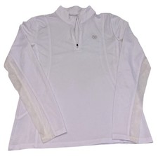 Ariat AriatTek Heat Series English Riding Shirt White Size XL Quarter Zip Top