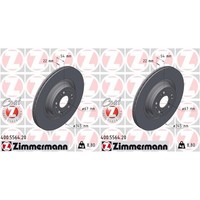 2X Zimmermann Bremsscheiben 345Mm InnenbelÜFtet Hinten Passend FüR Mercedes Gle