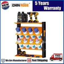 NEW Wall-Mounted Spray Can Holder Rack Organize Steel Aerosol Can Holder