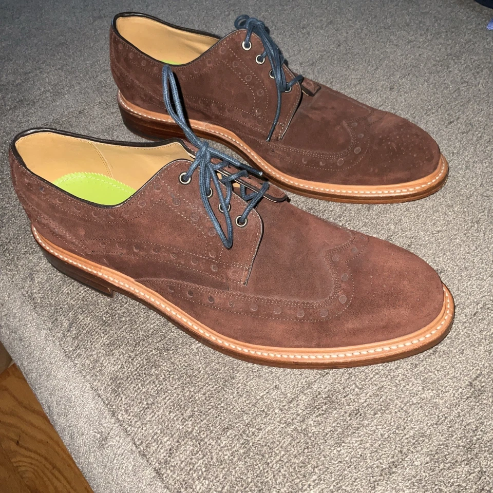 OLIVER SWEENEY Hasketon Marrón Gamuza Punta de Ala Gen Goodyear Welt EE. UU. 13, UE 12 Foto 2 de 4