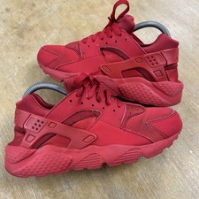 Nike Air Huarache Run GS University Red Athletic Shoes Lace Up Sneakers Size 7Y