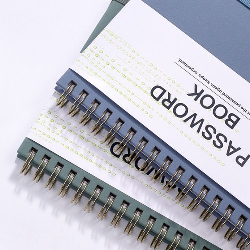 Coil Book Password Keeper Notebook Internet Address Organizer Logbook Man - Picture 12 of 27