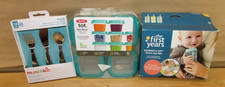 Baby Feeding Set Bundle Straw Cups Utensils OXO Storage New 8pc