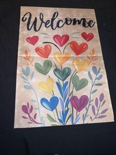 Happy Valentines Day Love For Everyone Garden Flag 12 x18 Double Sided