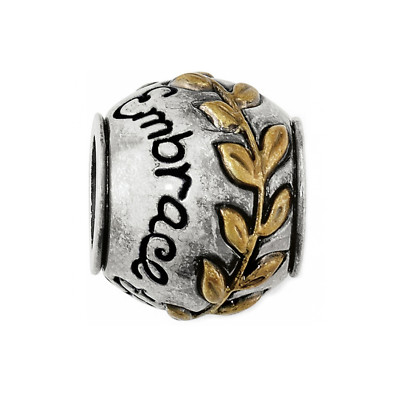 New Brighton ART & SOUL EMBRACE Journey Leaves 2 Tone Bead Charm  RETIRED !