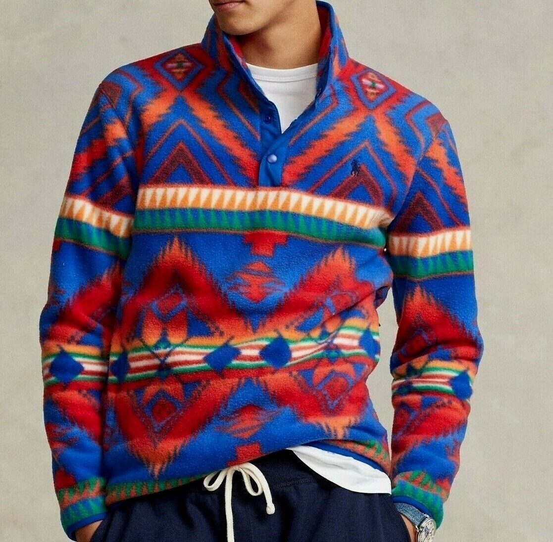 Polo Ralph Lauren Southwestern Aztec Indian Tribe Beacon Fleece  