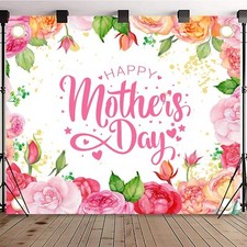 7x5ft Elegant Floral Happy Mother's Day Backdrop Festive Mom's Day Background...