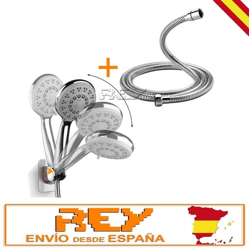 Soporte Alcachofa de Ducha Adhesivo + Manguera de Ducha Flexible h117+h116 - Imagen 1 de 8