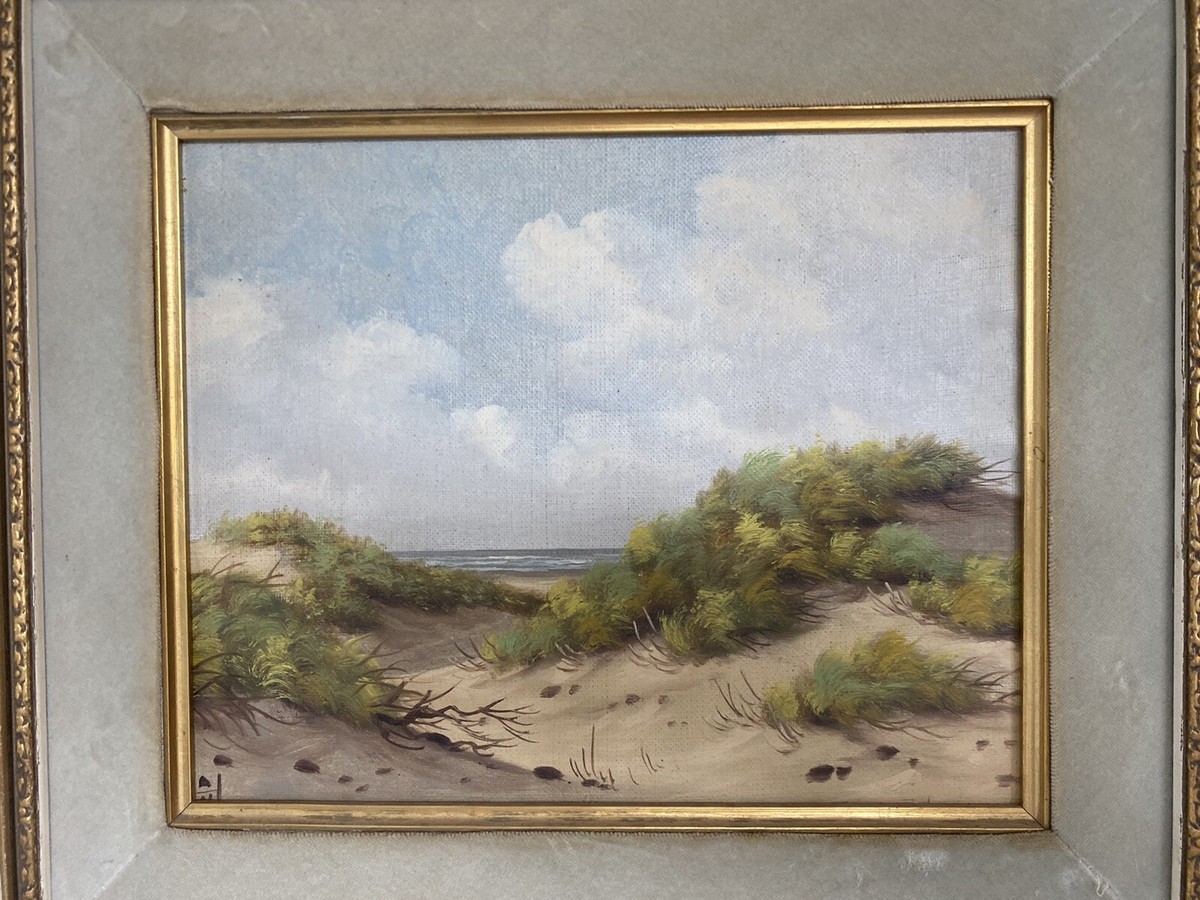 Original Oil Painting of Sand Dunes by Listed Artist A. H Nordberg