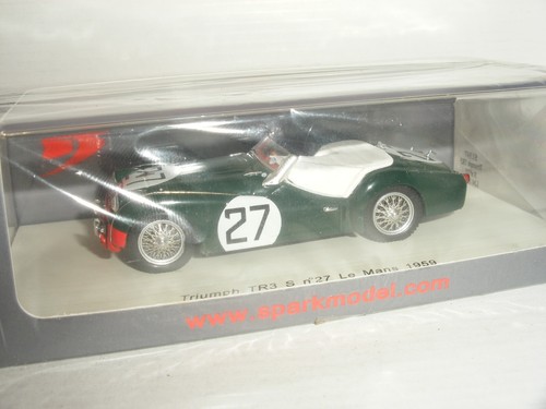 1/43 Spark Diecast S1397 - Triumph TR3 S No27 Le Mans 1959 - NEW - Picture 3 of 3