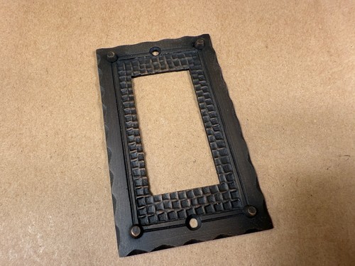 Bungalow Style Double Push Button Switch Plate In Solid Brass- Oil-Rubbed Bronze - Picture 4 of 4