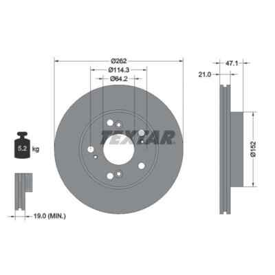 TEXTAR 2x Bremsscheibe 92175803