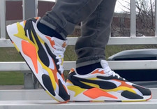 PUMA RS-X3 59TH COURT CRASH 384630-01 BLACK/WHITE/YELLOW MEN'S RUNNING SHOES