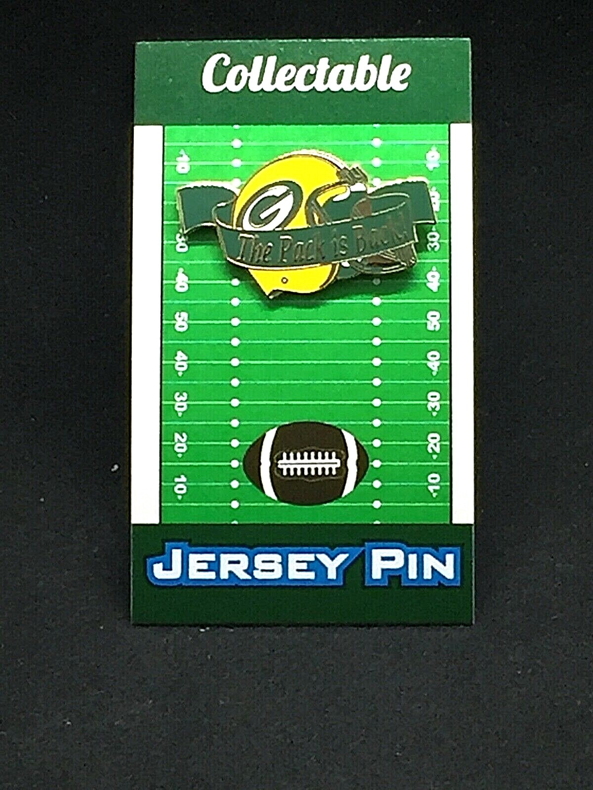 Green Bay Packers jersey lapel pin set-(6)-Classic helmet Cheesehead Collectible