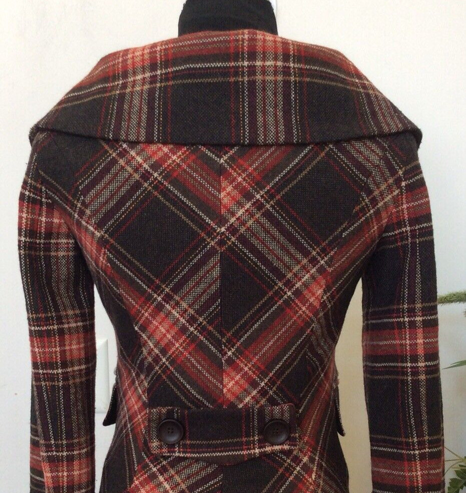 Zara Basic Women's Multicolor Plaid BlazerJacket … - image 6