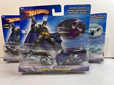 HOT WHEELS  Batman vs Catwoman, Mr. Freeze, the Riddler (Box Wear)