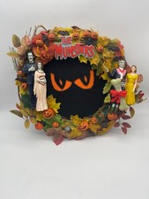 Rare Hawthorne Village The Munsters HAPPY HOWL-OWEEN Halloween Wreath ALTERED