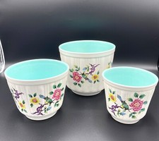 James Kent Old Foley 'Chinese Rose' Plant Pots. Vintage. Three Pots