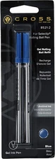 Cross Gel  Rollerball  Refills Blue New In Pack 8521 -2    Dual Pack   2 Refills