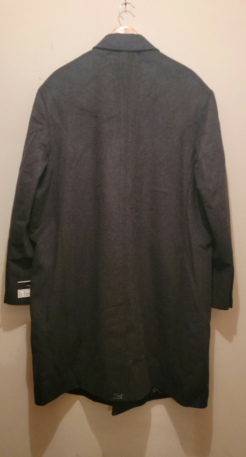 London Fog Signature Men's Wool Blend Dark Charcoal Coat Sz 50R image 2