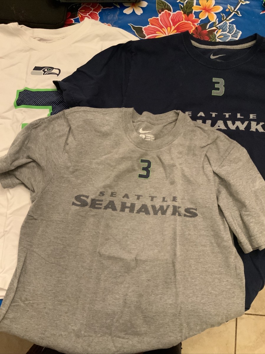 Nike Seattle Seahawks Russel Wilson name/number t-shirt lot, mens