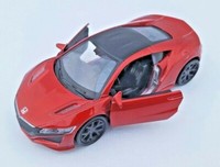 Blitz Versand Honda Nsx 2015 Rot / Red Welly Modell Auto 1:34 Neu & Ovp Box