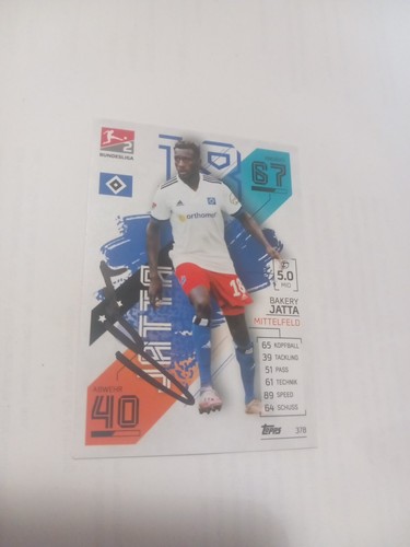 match attax signiert Bakery Jatta Hamburger SV NEU