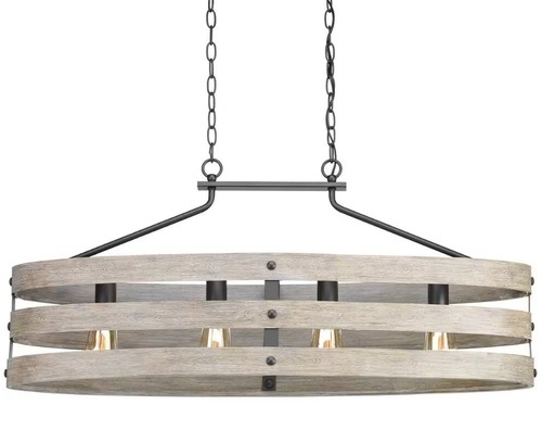 Gulliver Collection 38.5 in. Coastal 4-Light Graphite Coastal Chandelier Light - 第 1/9 張圖片