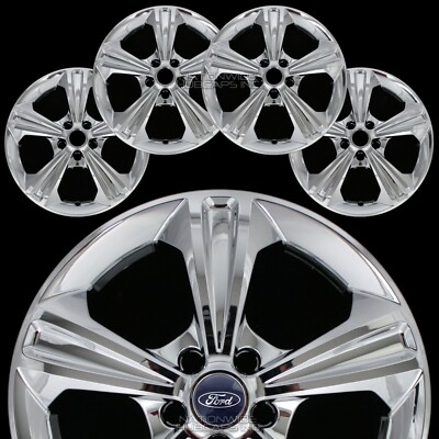 4 New 2013-16 Ford Escape 17'' Chrome Wheel Skins Hub Caps Full Alloy Rim Covers