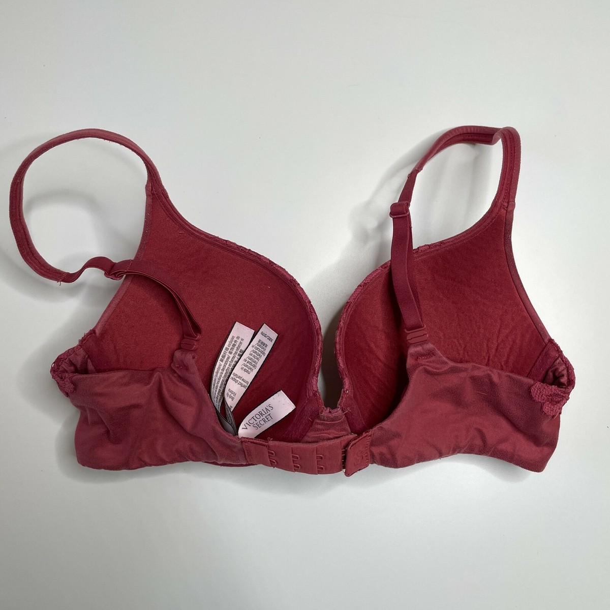 Victoria Secret Perfect Shape Bra 32C Underwire Satin Padded Cup
