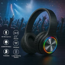 LED Pro Gaming Headset With Mic For XBOX One Wireless PC Headphones Microphone