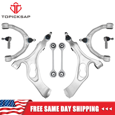 10pc Front Control Arm w/ Ball Joint Sway Bar Link Tie Rod End for Audi Q7 07-15