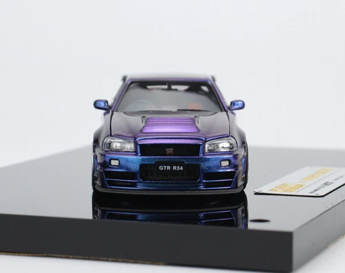 PGM 1/43 Alloy diecast car model Nissan GTR R34 full open magic purple - Picture 16 of 20