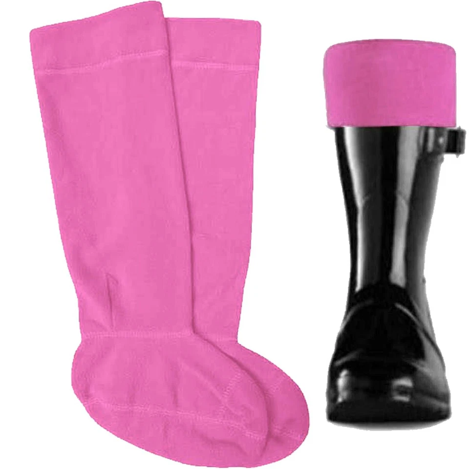 Ladies WELLINGTON Boot Fleece Socks Welly Liners Festival Adults Wellies 4-7 - Image 2 of 2