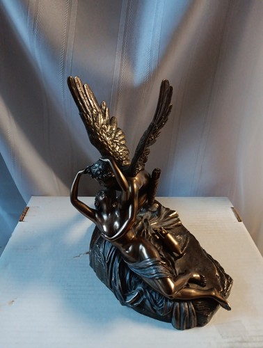 Veronese Cupido y Psique Bronce Fundido en Frío 12 pulgadas de Largo X 7.5 pulgadas de Ancho y 11.5 pulgadas de Alto - Imagen 3 de 4