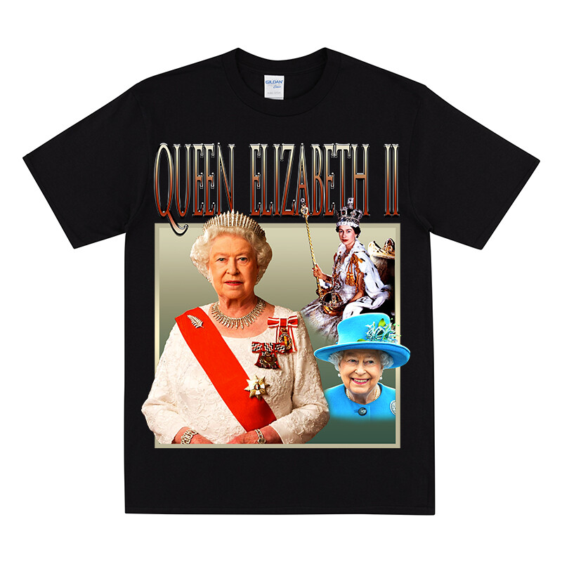 QUEEN ELIZABETH II Homage Tshirt, Royal Family Themed Tee 